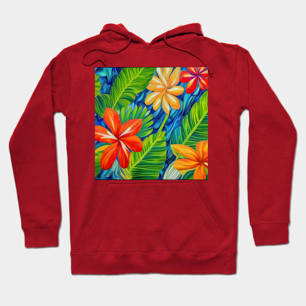 Tropical Flowers Two Hoodie by BlakCircleGirl